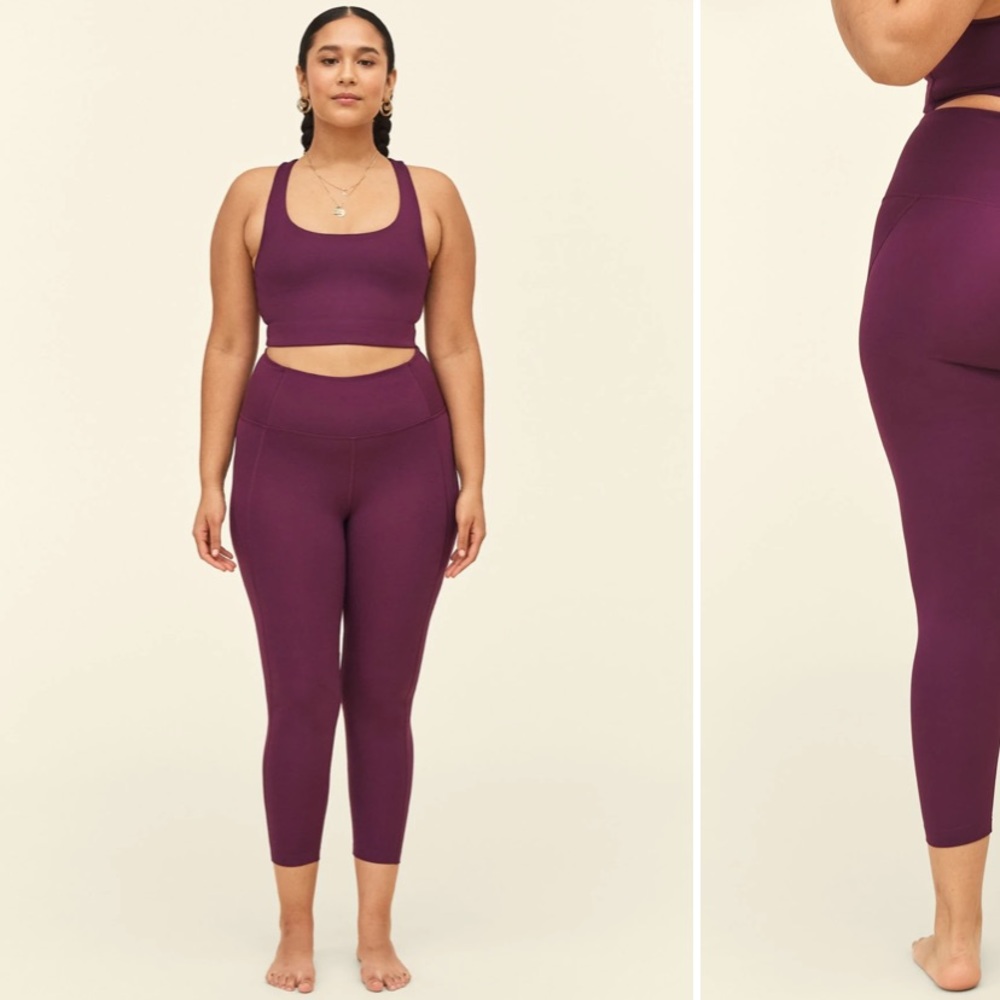 Girlfriend Collective Plum Ankle Leggings
